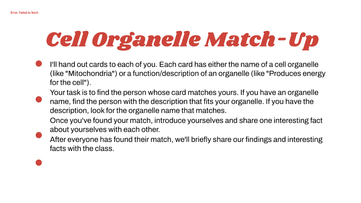 Free Cell Organelles Template to Edit Online