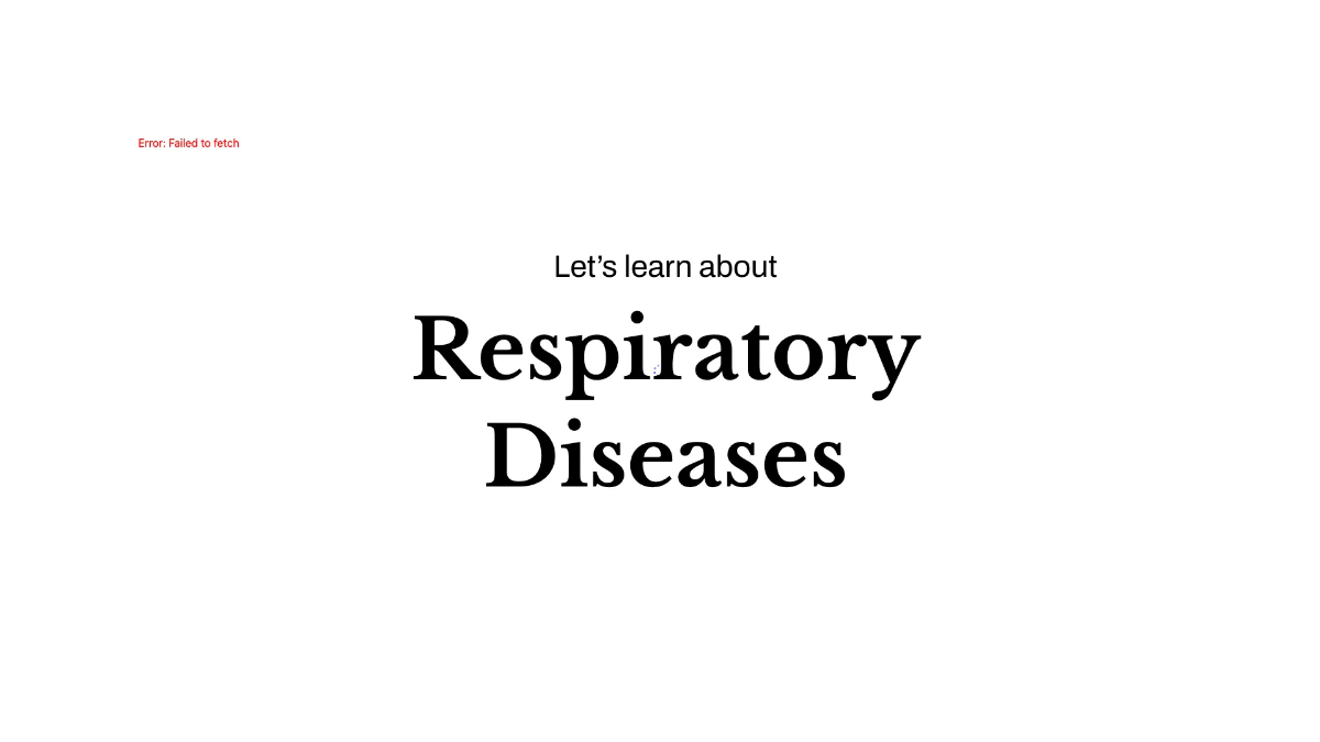 Free Respiratory Diseases Template to Edit Online