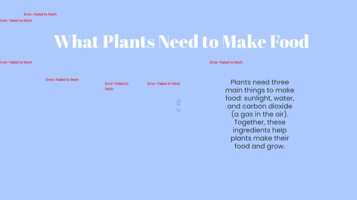 Free How Do Plants Make Food? Template to Edit Online
