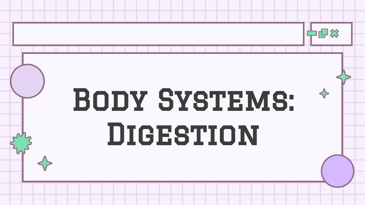 Body Systems:Digestion