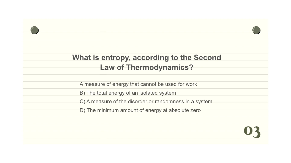 Free Laws of Thermodynamics Template to Edit Online