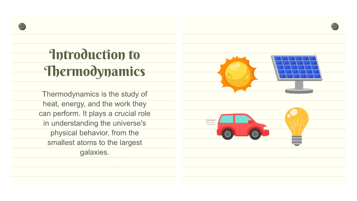 Free Laws of Thermodynamics Template to Edit Online