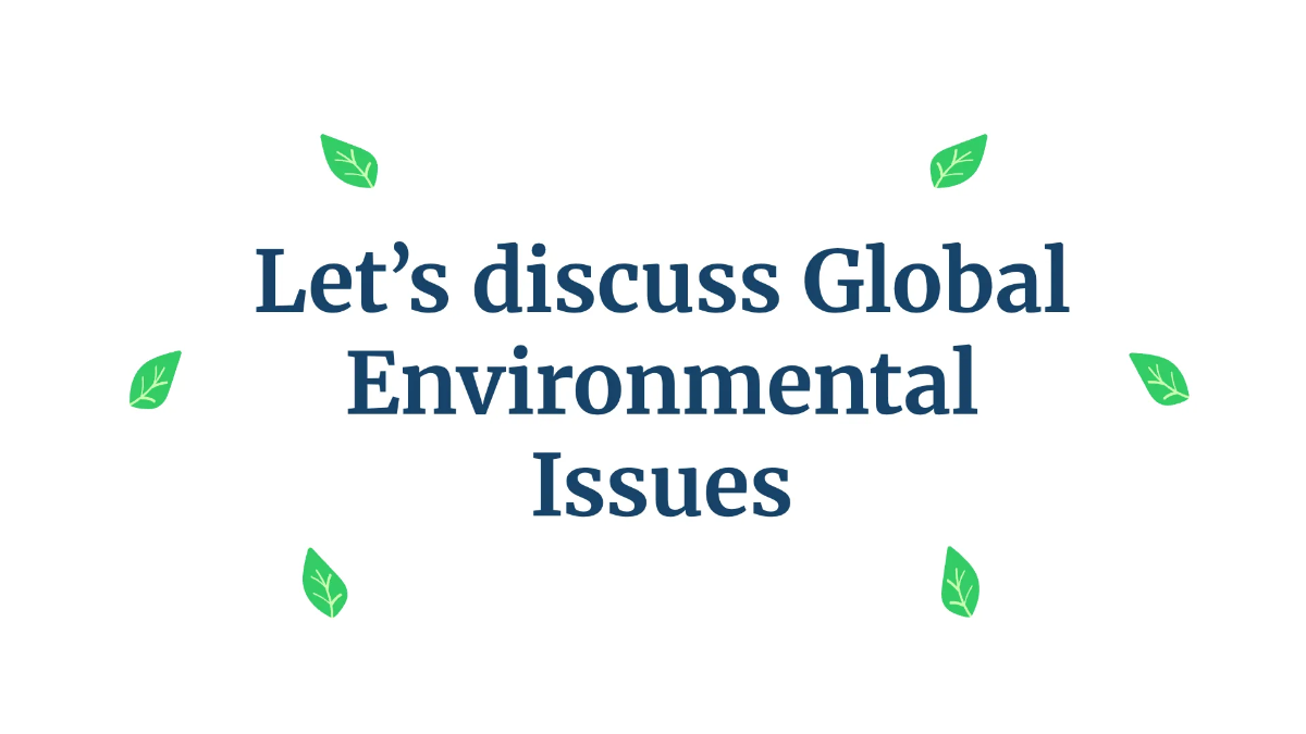 Free Global Environmental Issues Template to Edit Online