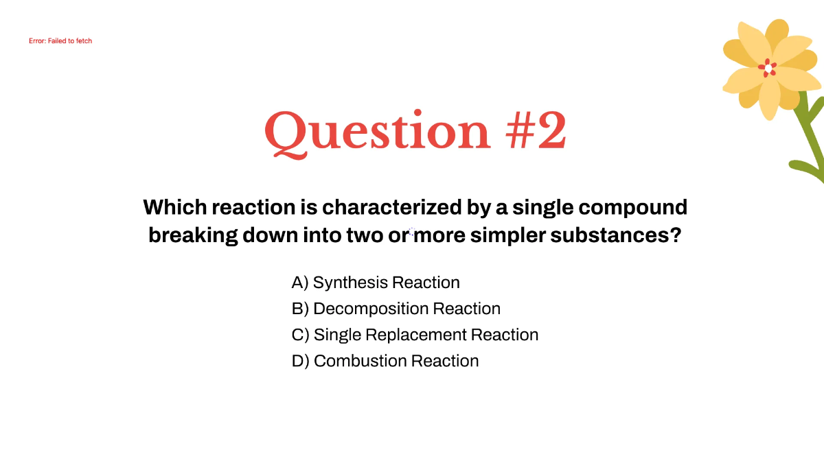 Free Types of Chemical Reactions Template to Edit Online