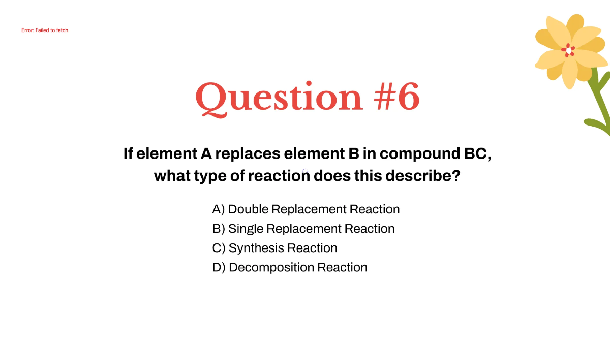 Free Types of Chemical Reactions Template to Edit Online