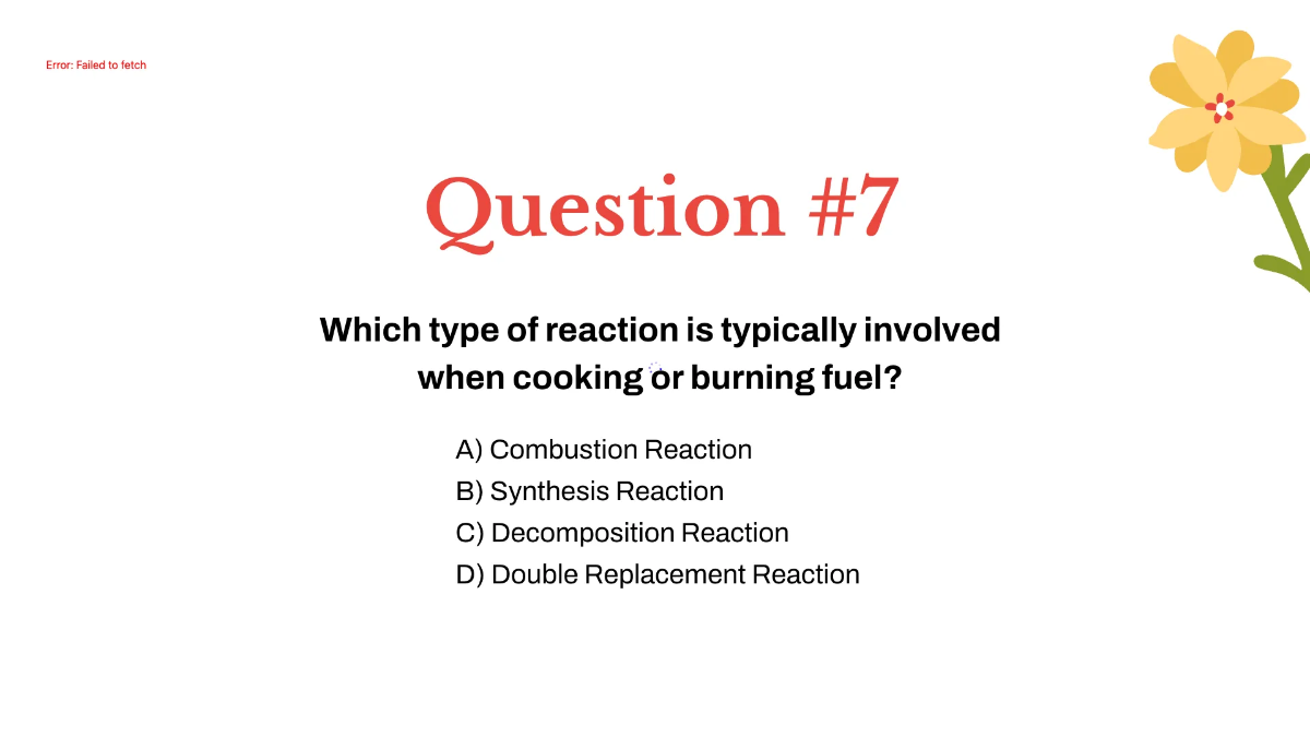 Free Types of Chemical Reactions Template to Edit Online