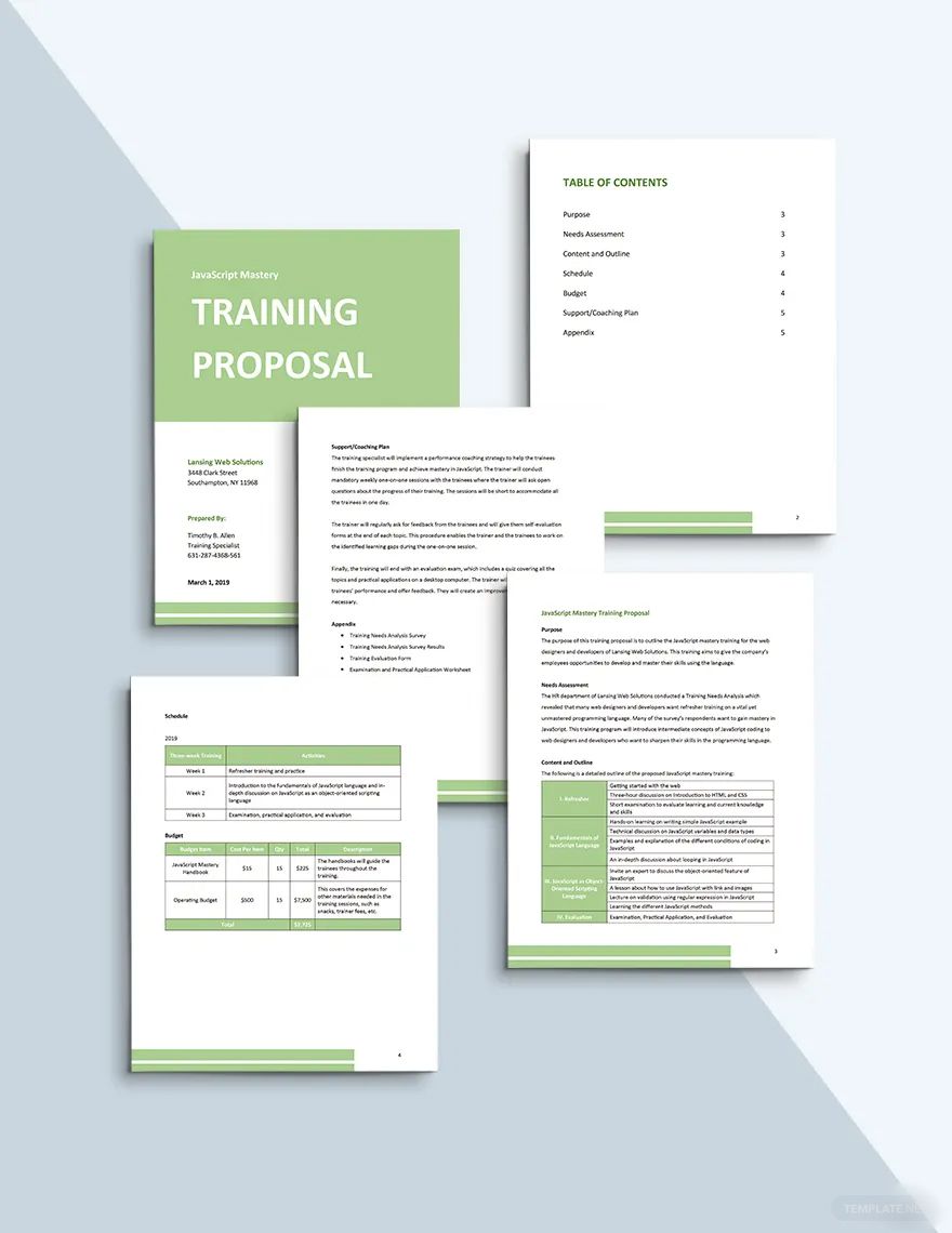 IT Training Proposal Template