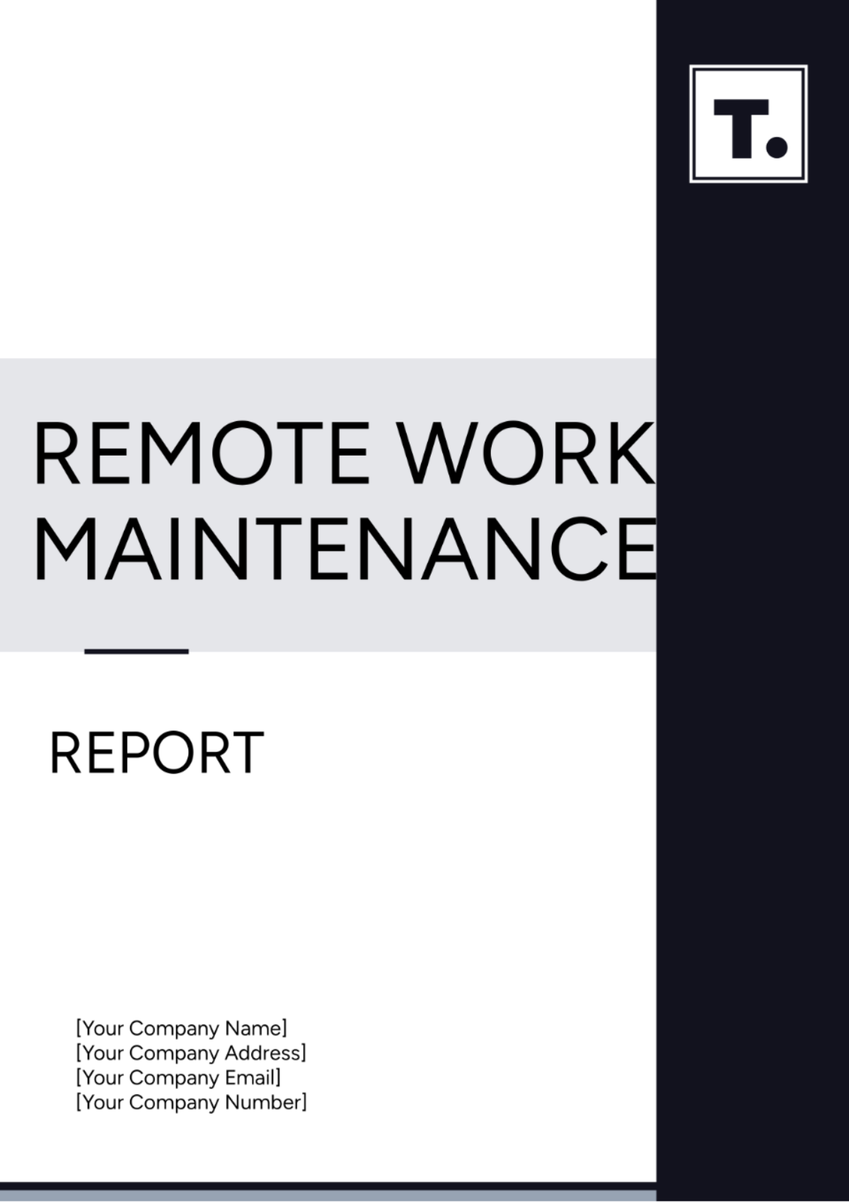 Remote Work Maintenance Report Template - Edit Online & Download