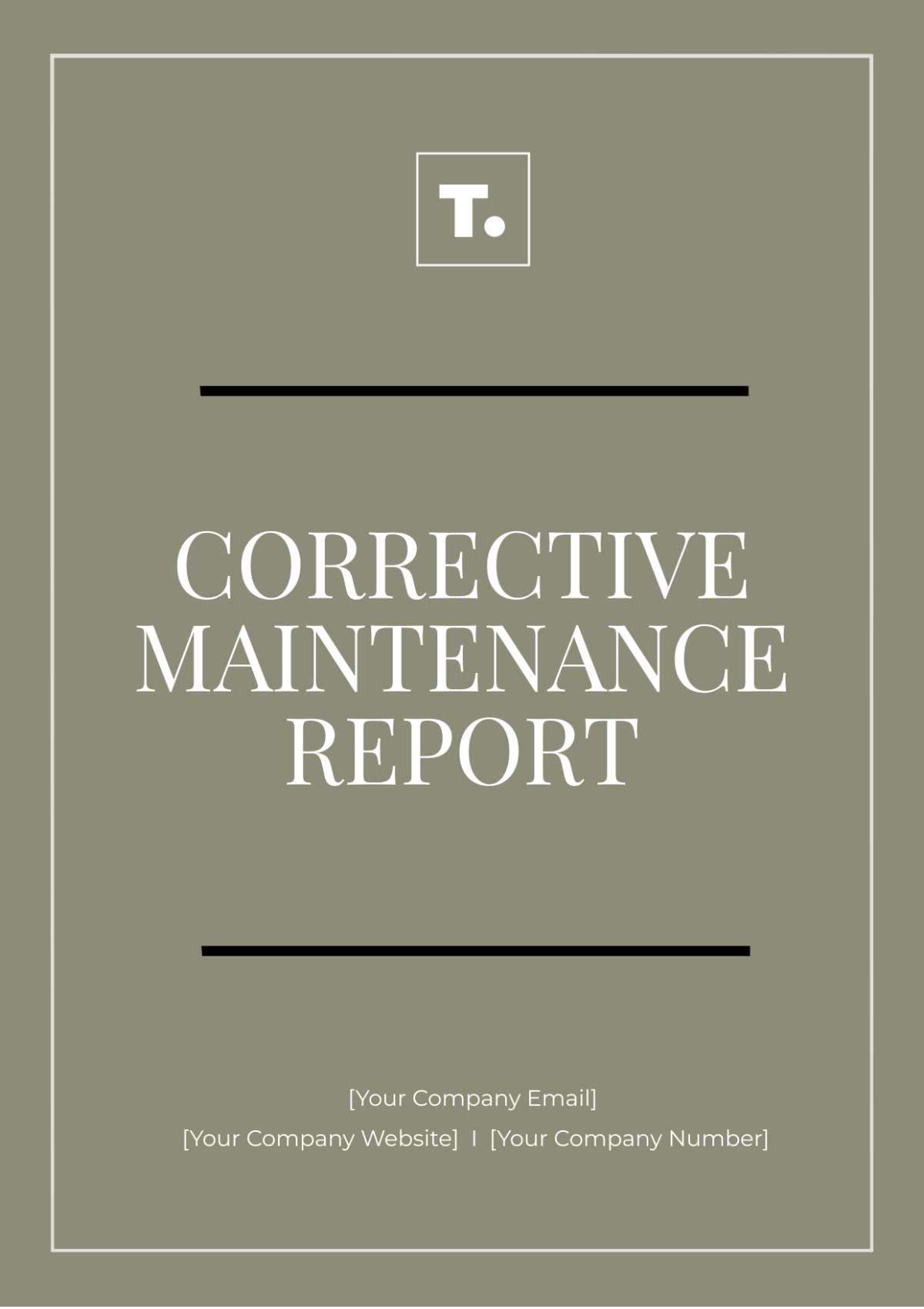 Free Corrective Maintenance Report Template