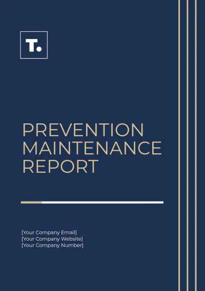 Free Prevention Maintenance Report Template to Edit Online