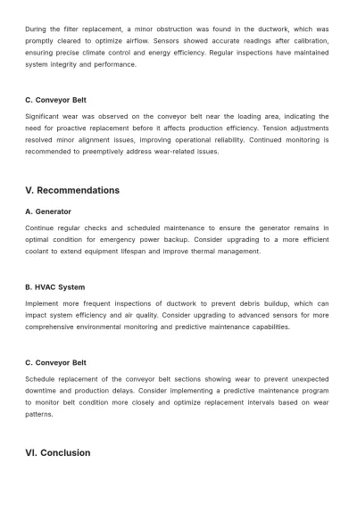 Free Prevention Maintenance Report Template to Edit Online