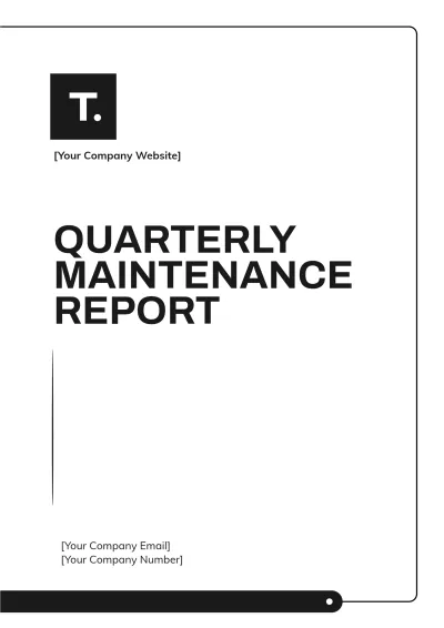Free Quarterly Maintenance Report Template to Edit Online