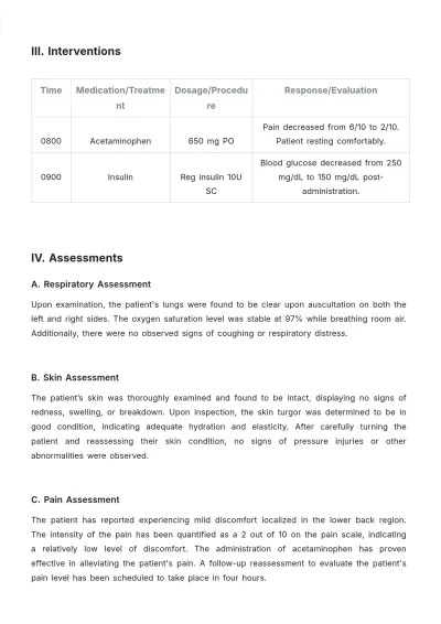 Free Nurse Report Template to Edit Online