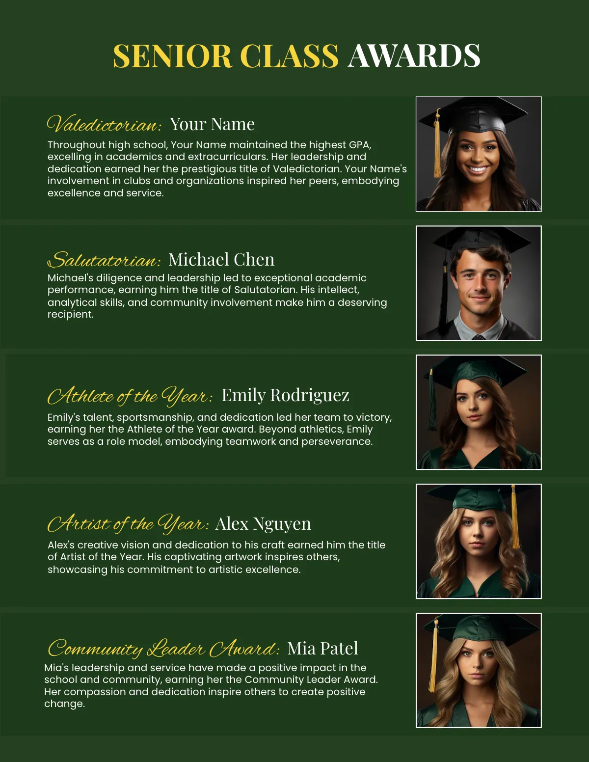 Free Graduation Magazine Template to Edit Online