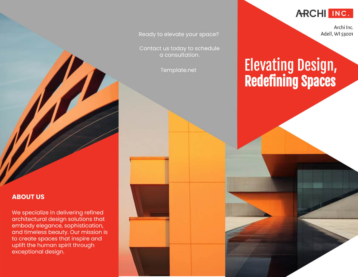 Free Refined Architecture Brochure Template