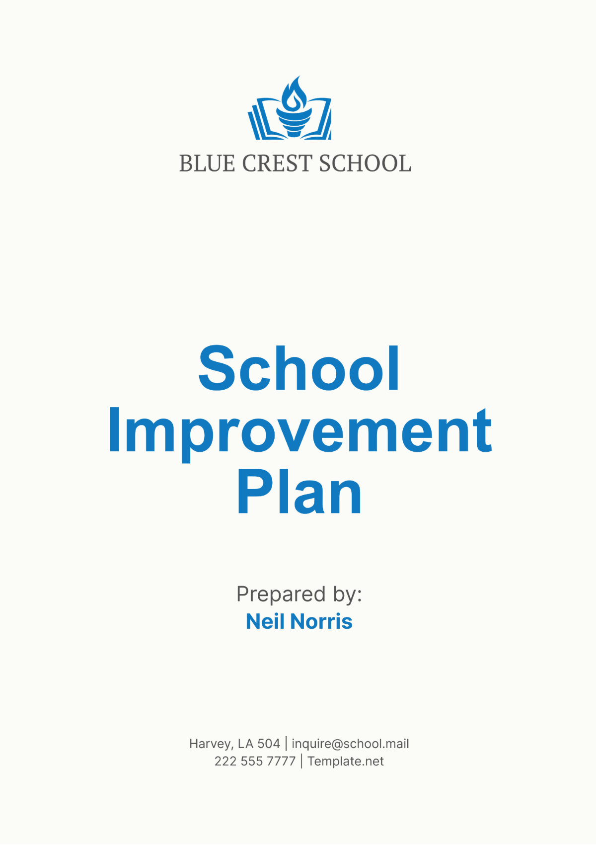 School Improvement Plan Template