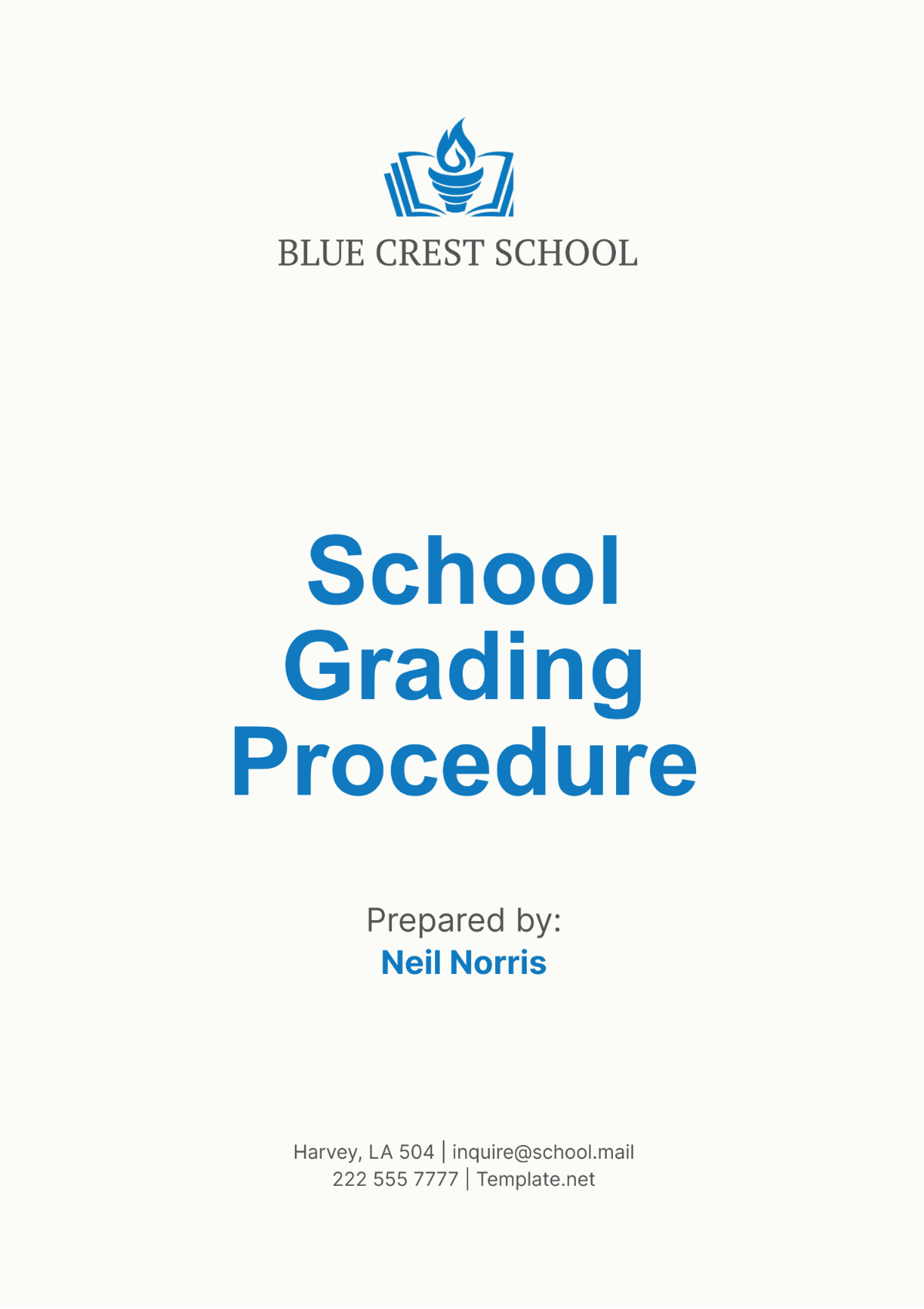 School Grading Procedure Template - Edit Online & Download