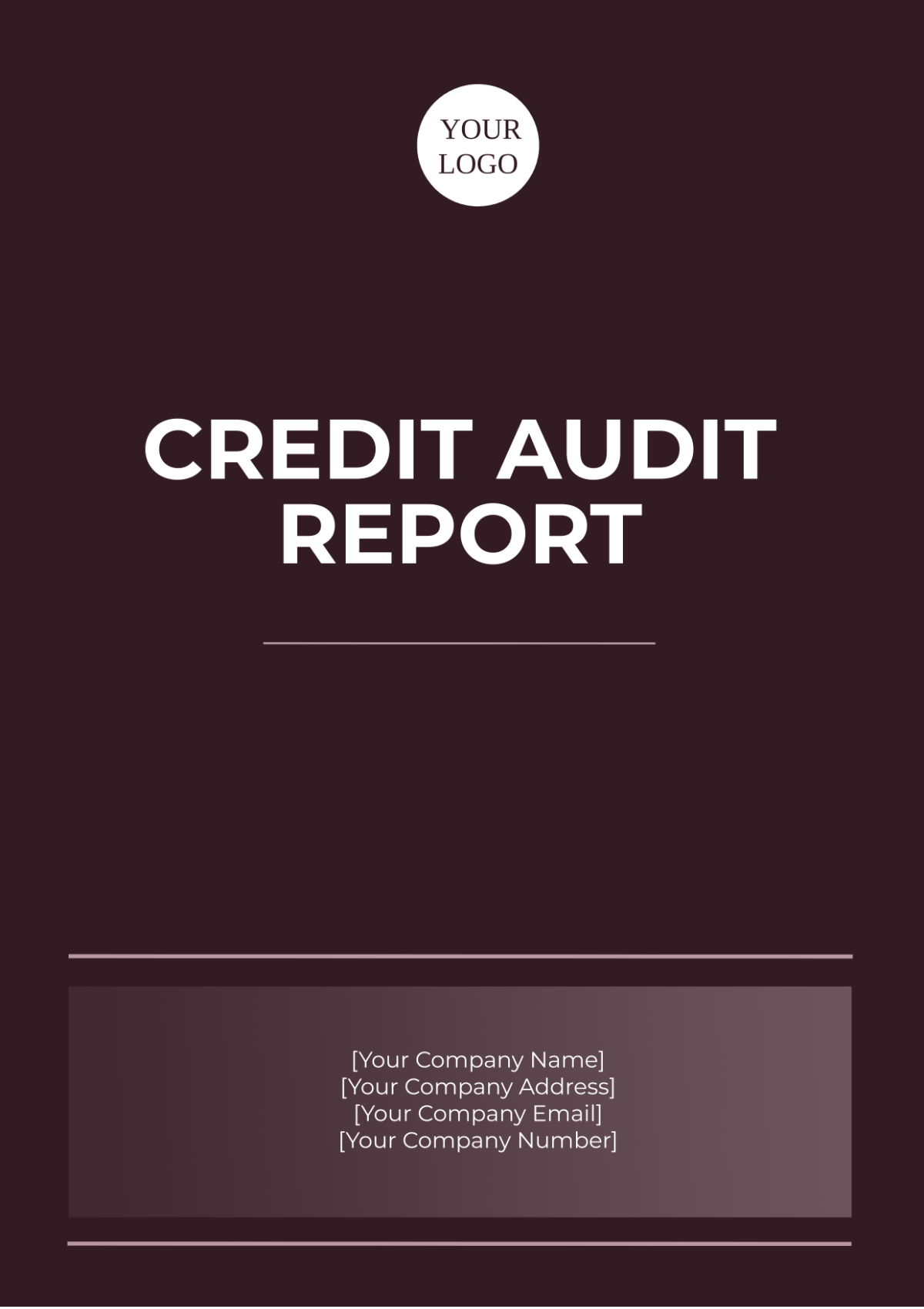 Credit Audit Report Template - Edit Online & Download