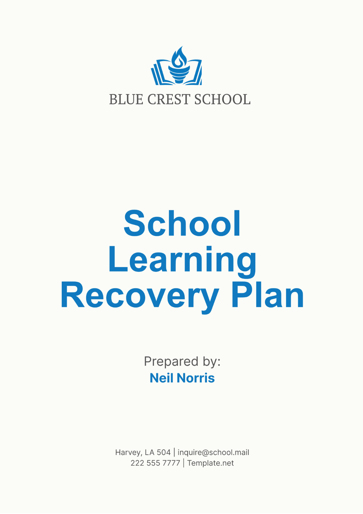 School Learning Recovery Plan Template - Edit Online & Download