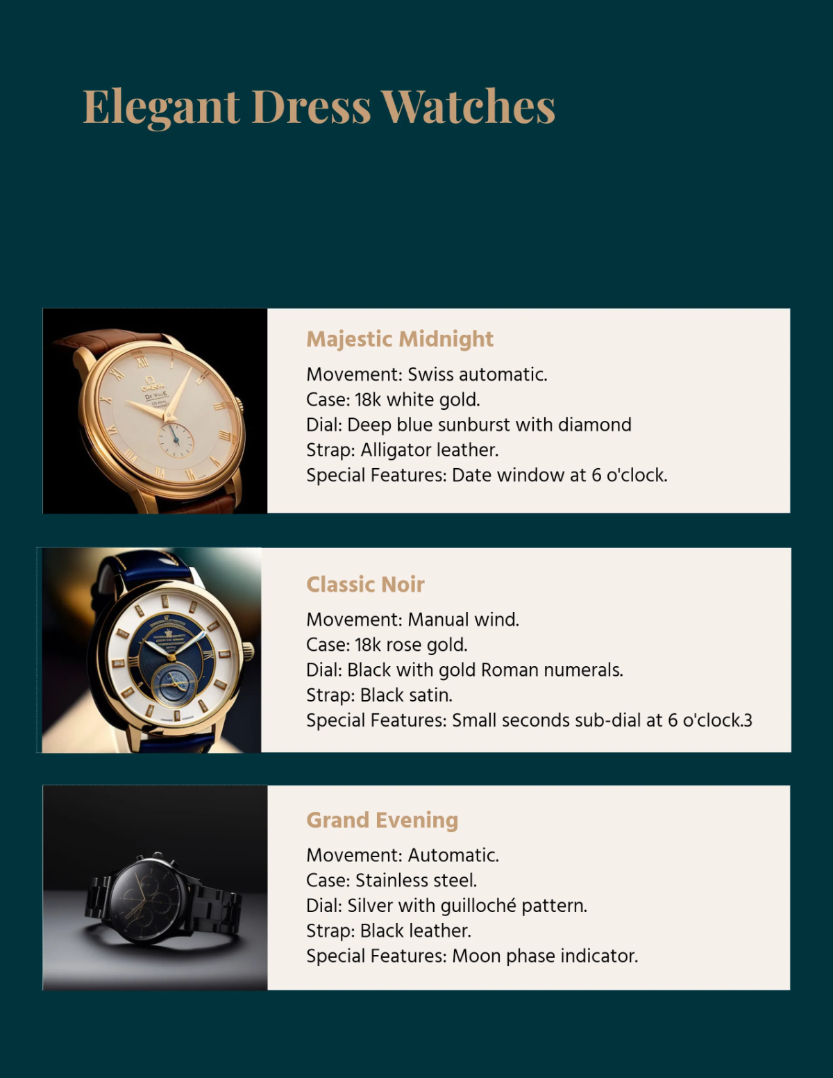Free Luxury Watch Catalog Template to Edit Online Free Luxury Watch Catalog Template to Edit Online