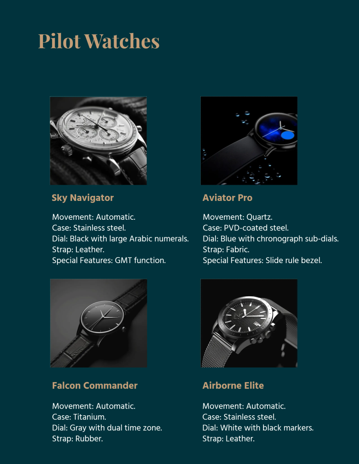 Free Luxury Watch Catalog Template to Edit Online Free Luxury Watch Catalog Template to Edit Online