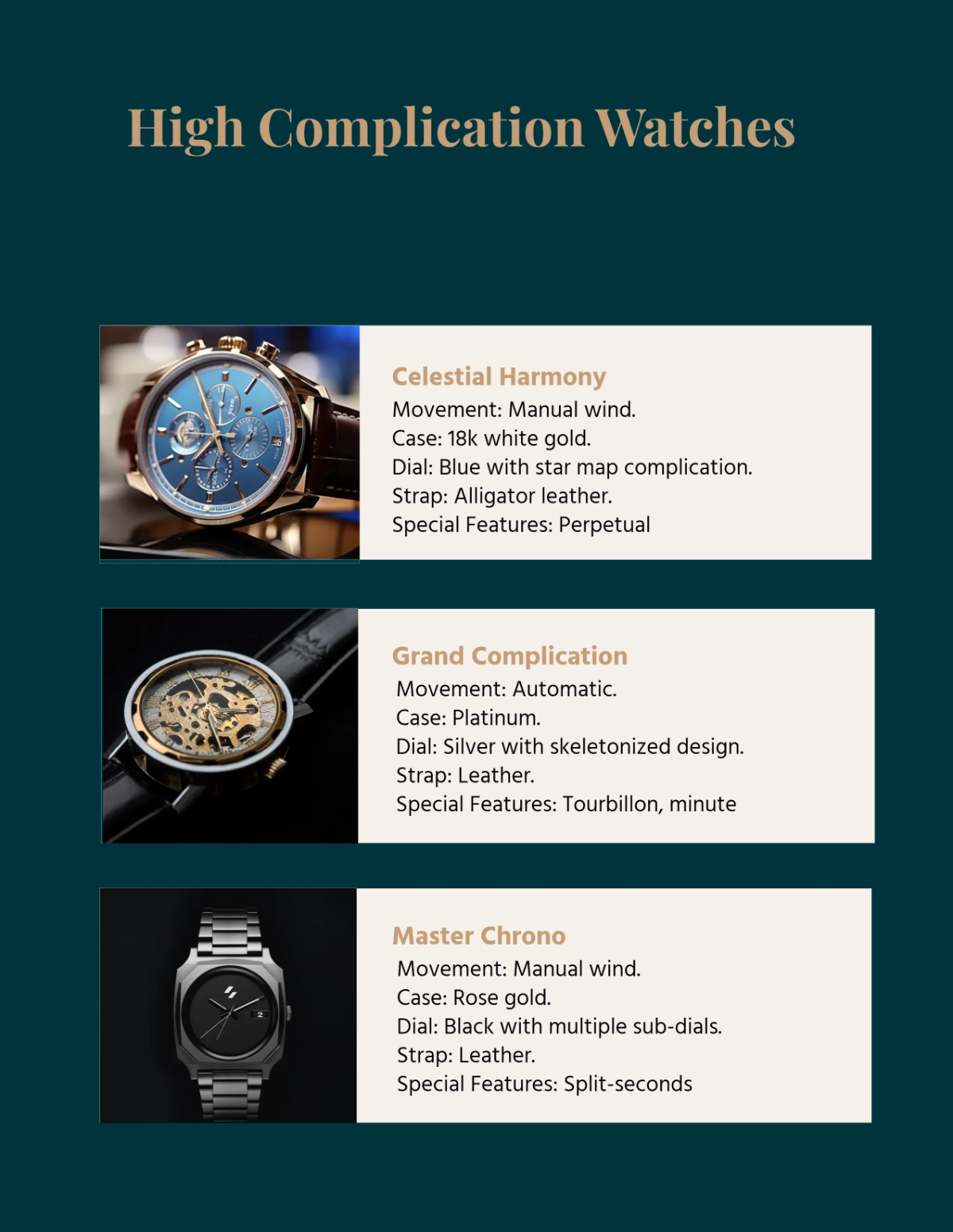 Free Luxury Watch Catalog Template to Edit Online Free Luxury Watch Catalog Template to Edit Online
