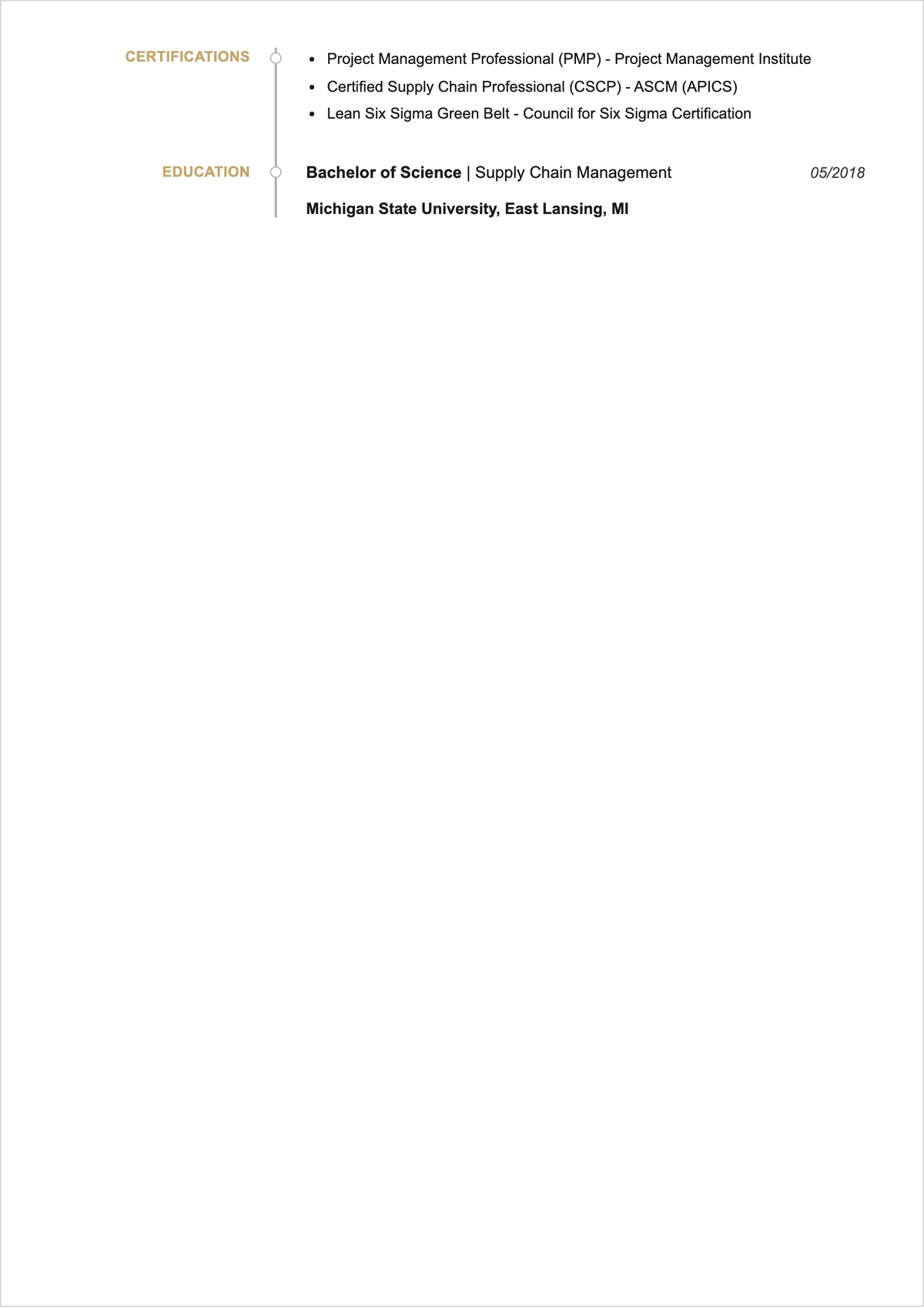 Free Logistics Project Manager ATS Resume Template, AI Resume Builder