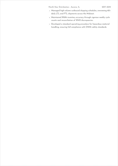 Free Logistics Officer ATS Resume Template, AI Resume Builder