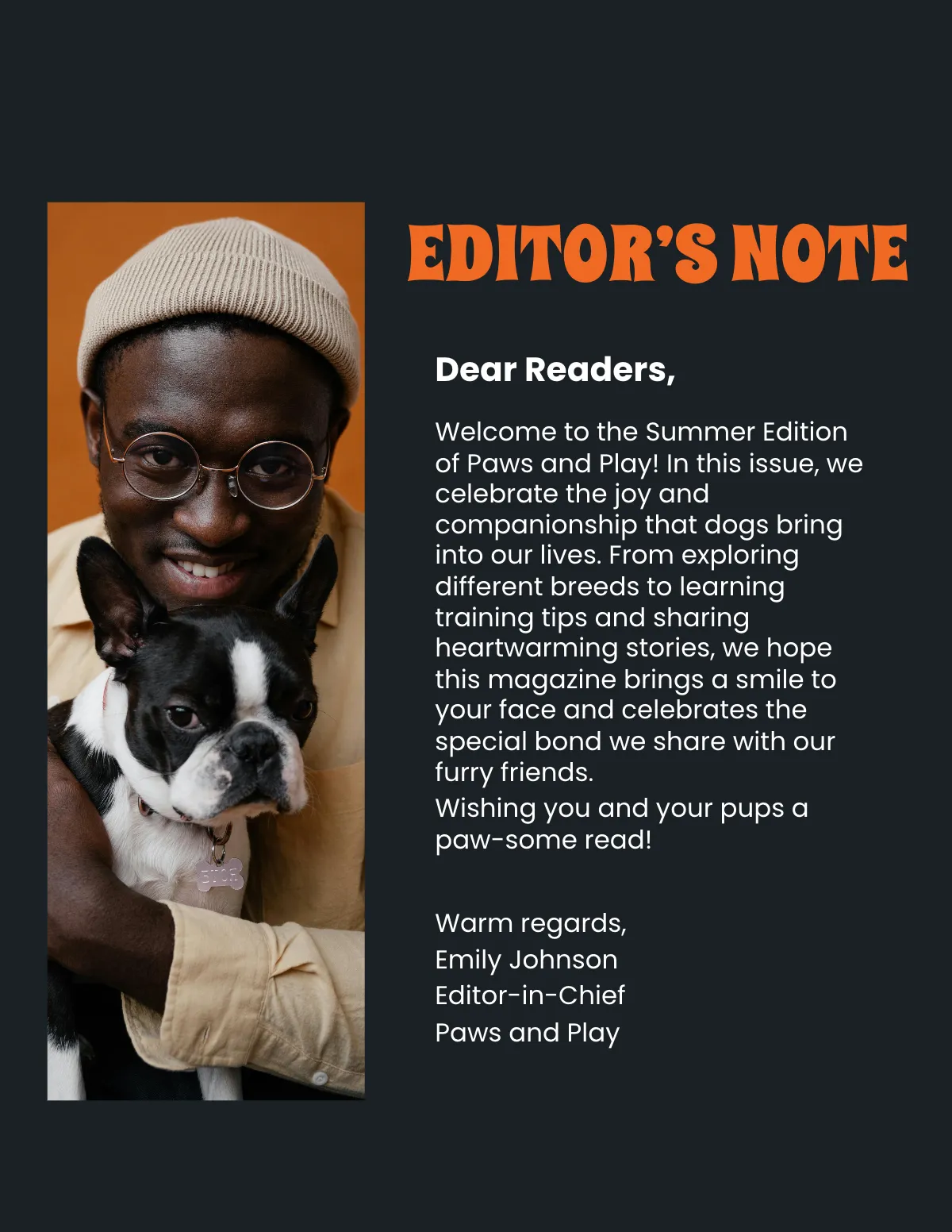 Free Dog Magazine Template to Edit Online