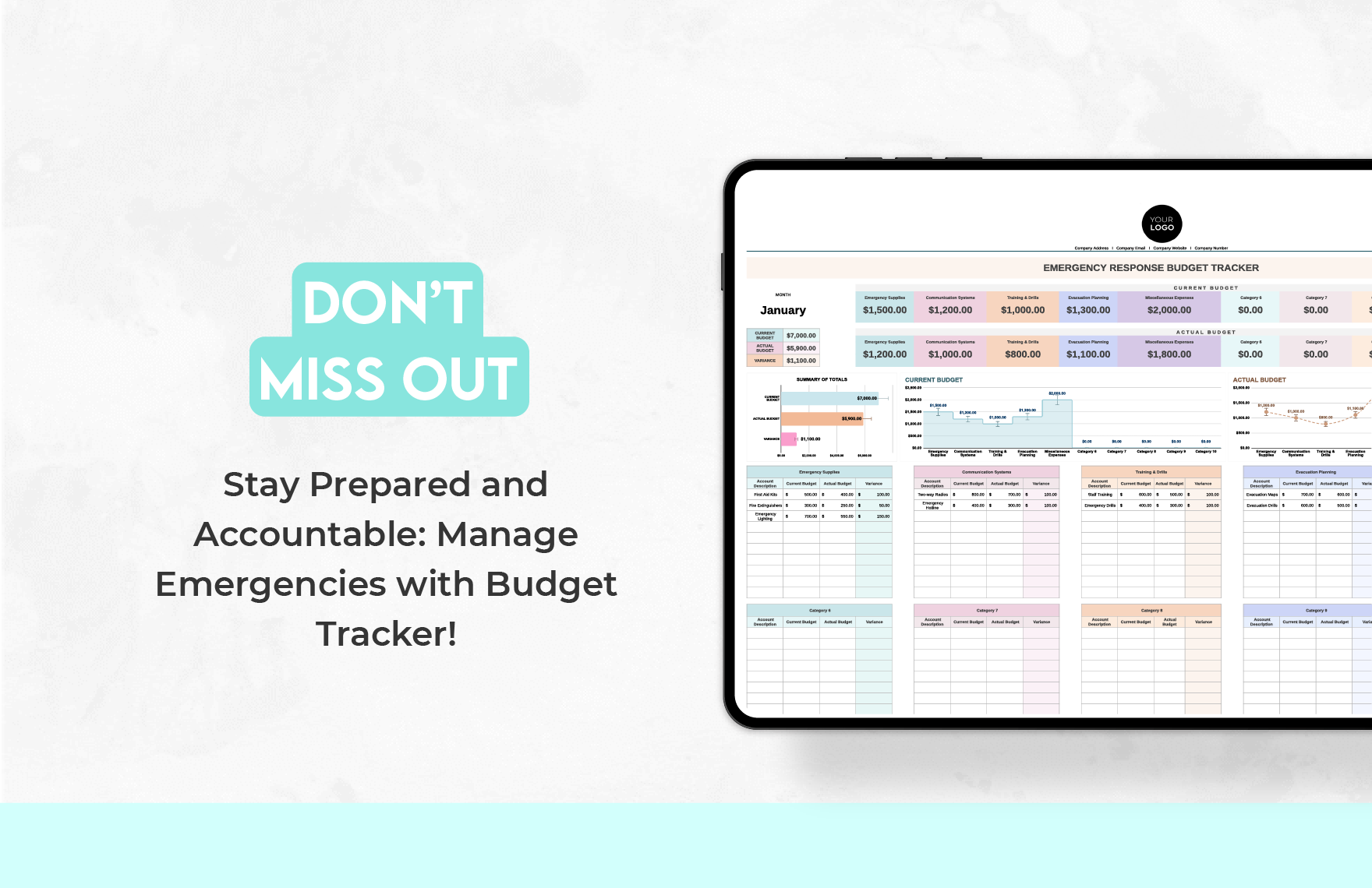 Emergency Response Budget Tracker Template