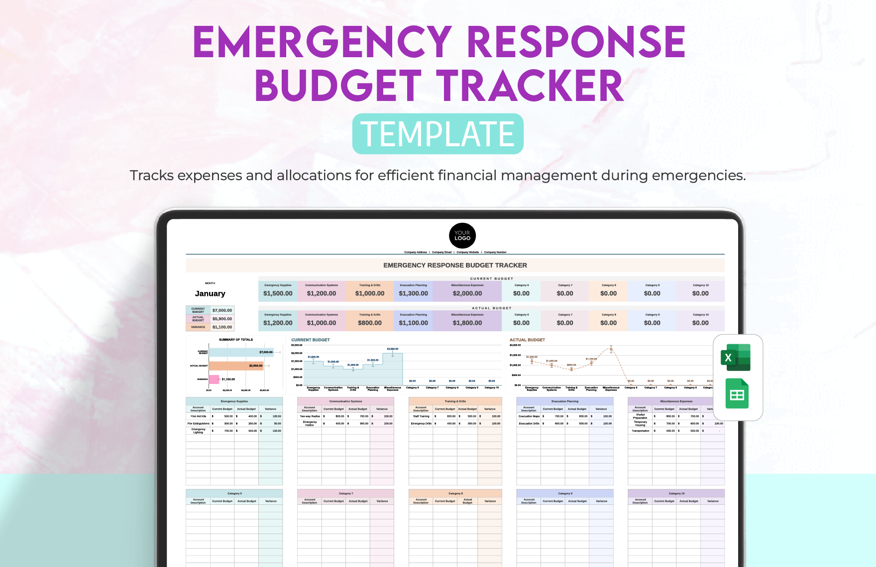 Emergency Response Budget Tracker Template