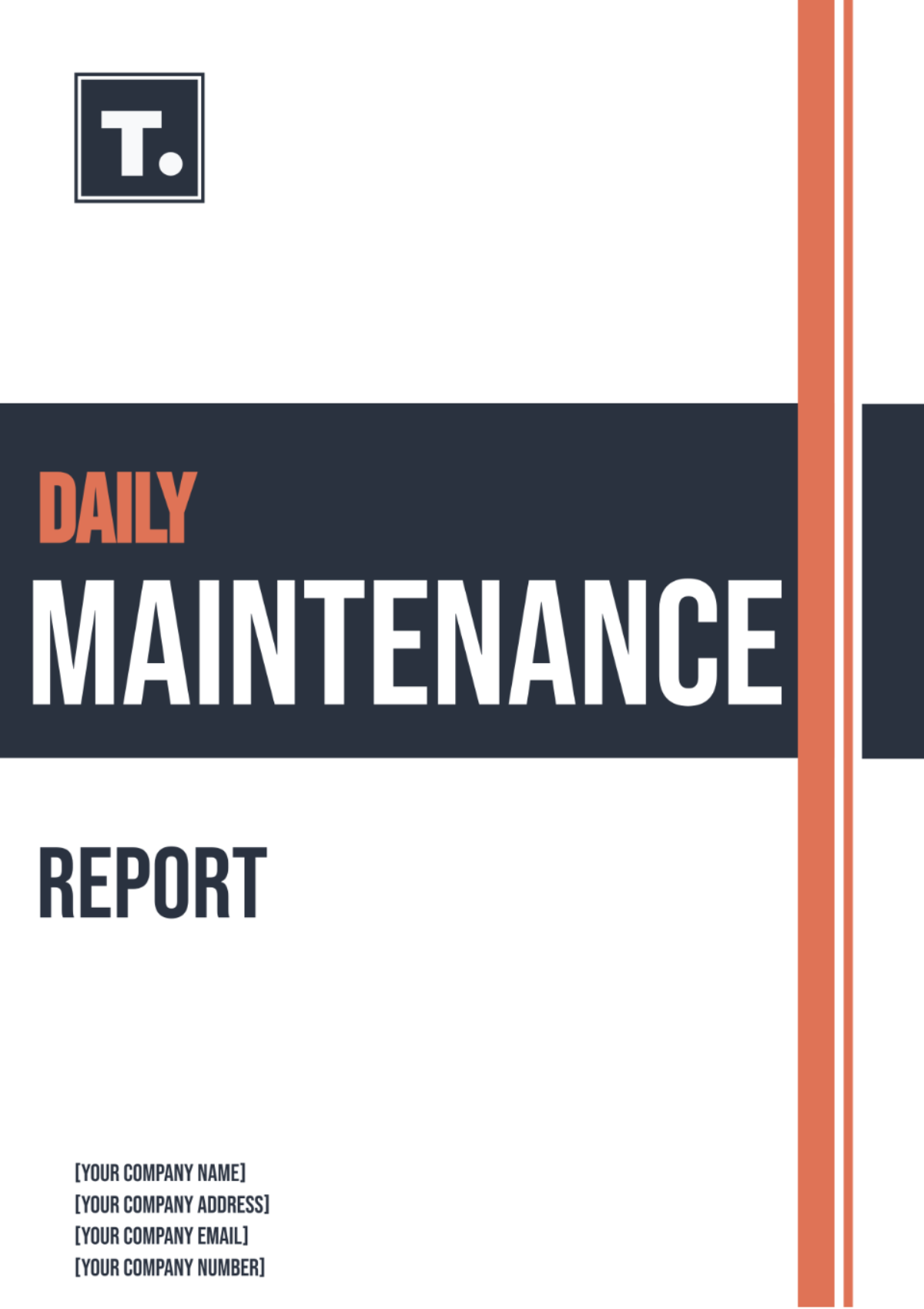 Daily Maintenance Report Template