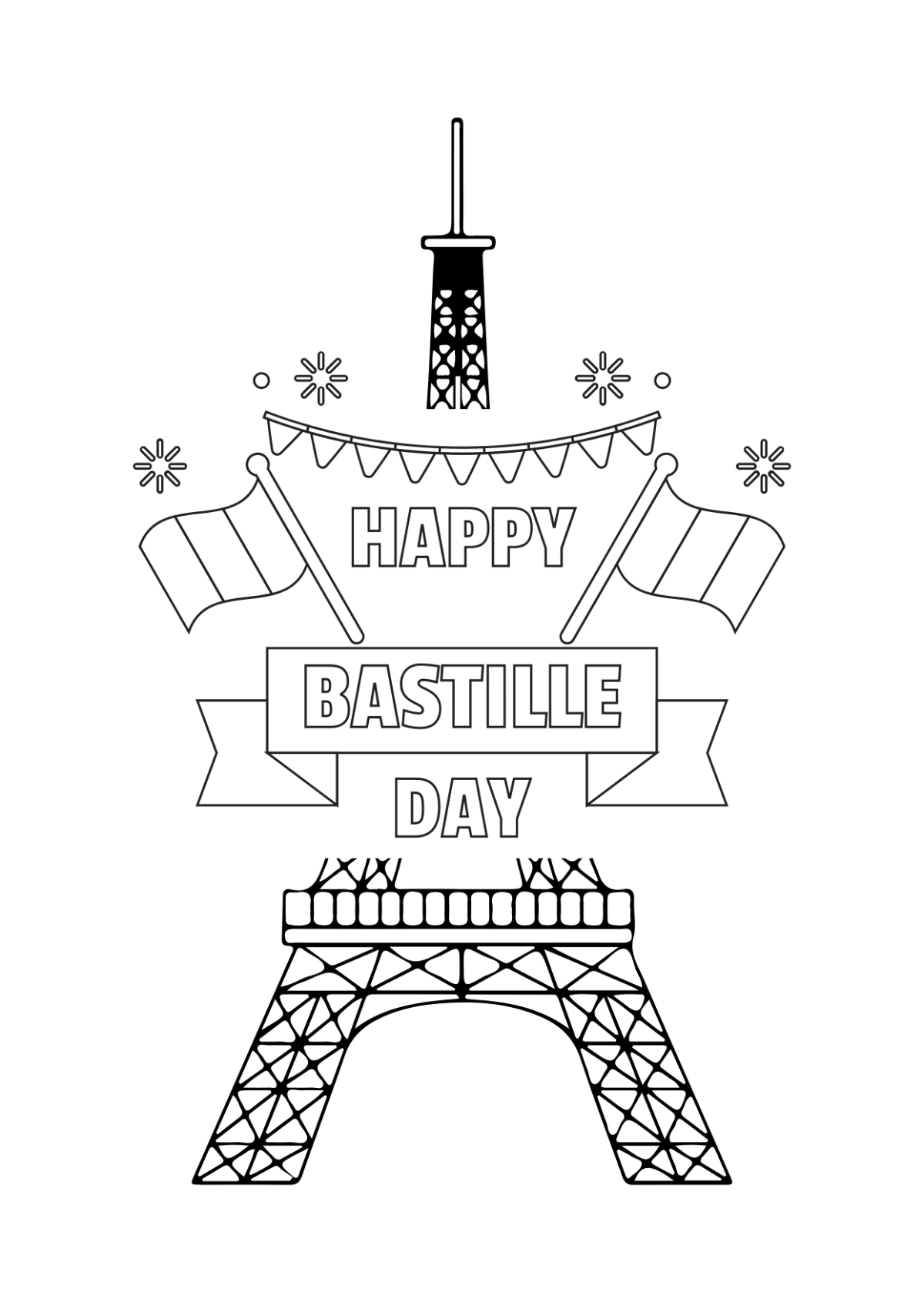 Bastille Day Drawing