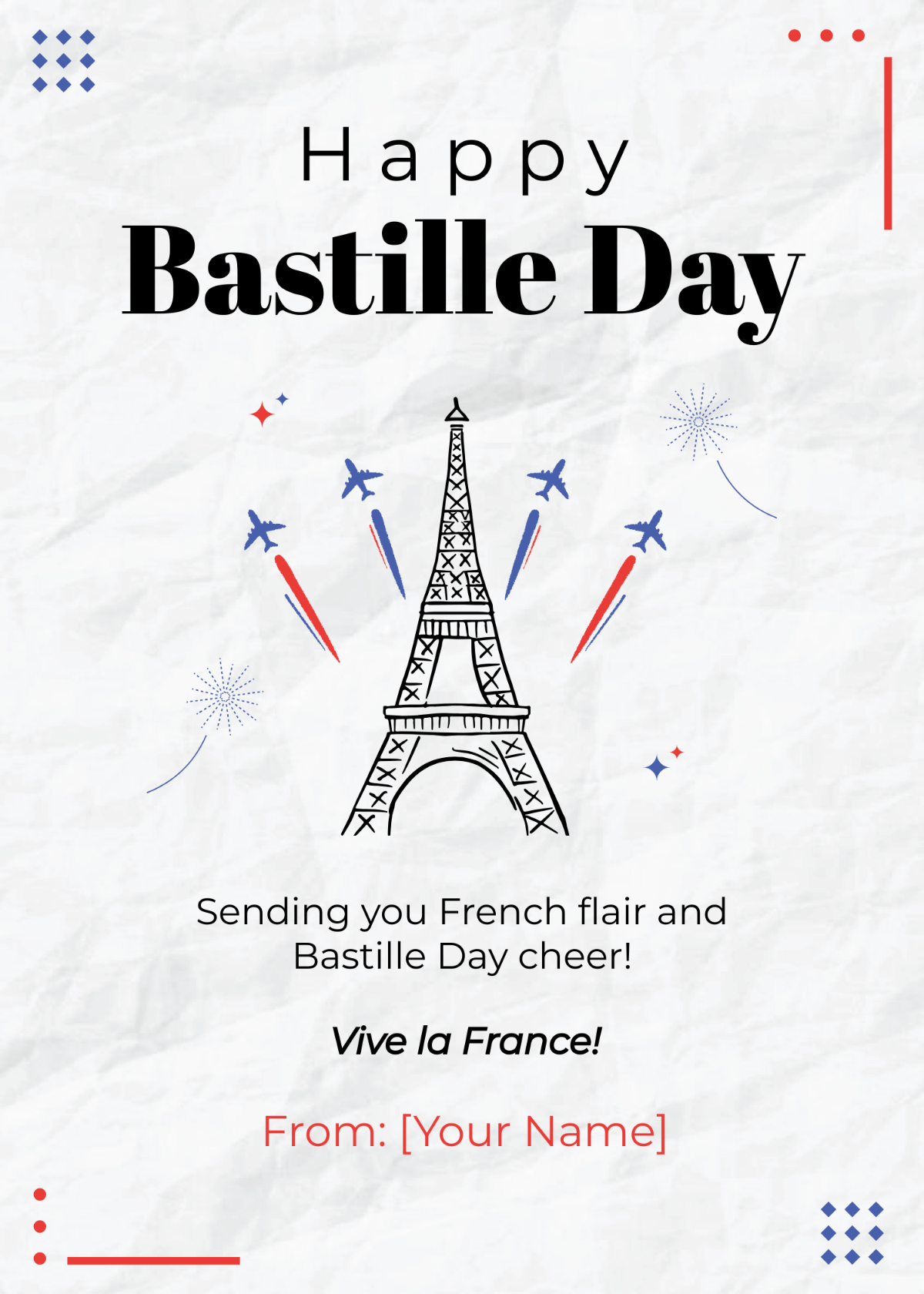 Bastille Day Greeting Card