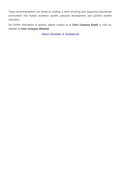 Free Elementary School Report Template to Edit Online
