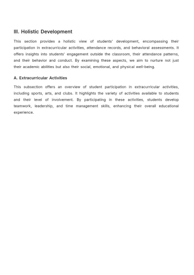 Free Elementary School Report Template to Edit Online