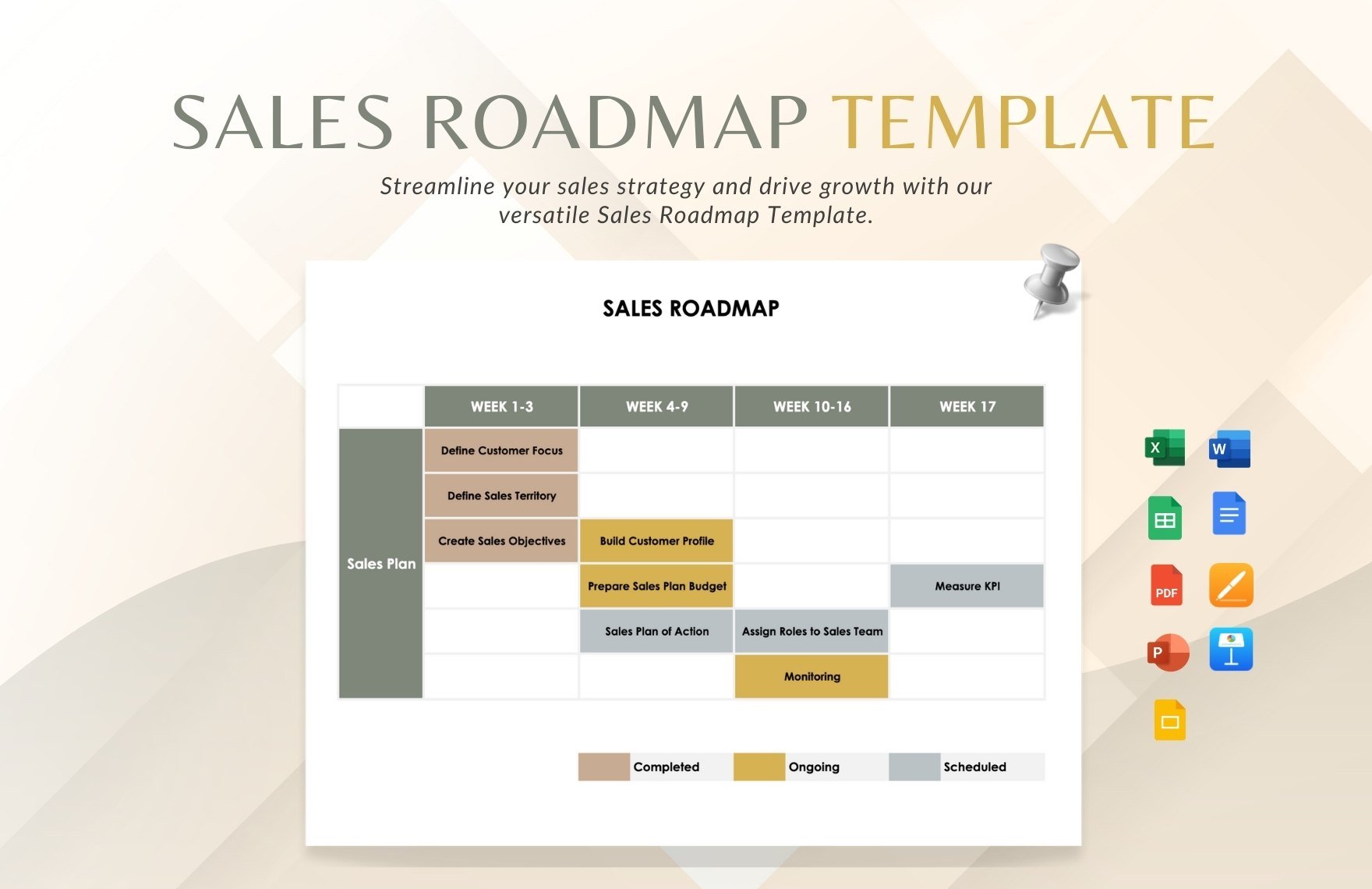 Sales Roadmap Template in Word, Google Docs, Excel, PDF, Google Sheets, Apple Pages, PowerPoint, Google Slides, Apple Keynote