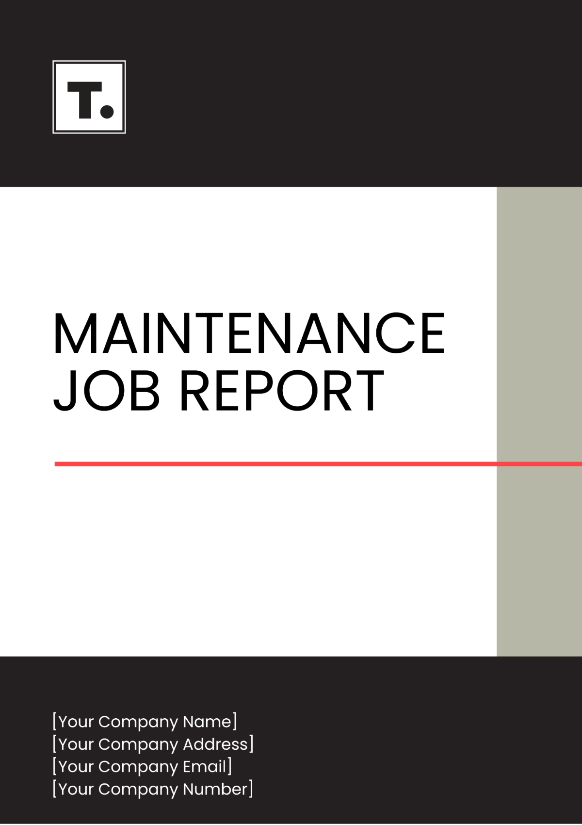 Free Maintenance Job Report Template