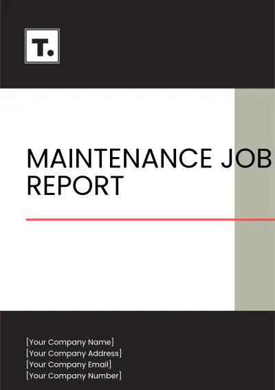 Free Maintenance Job Report Template to Edit Online