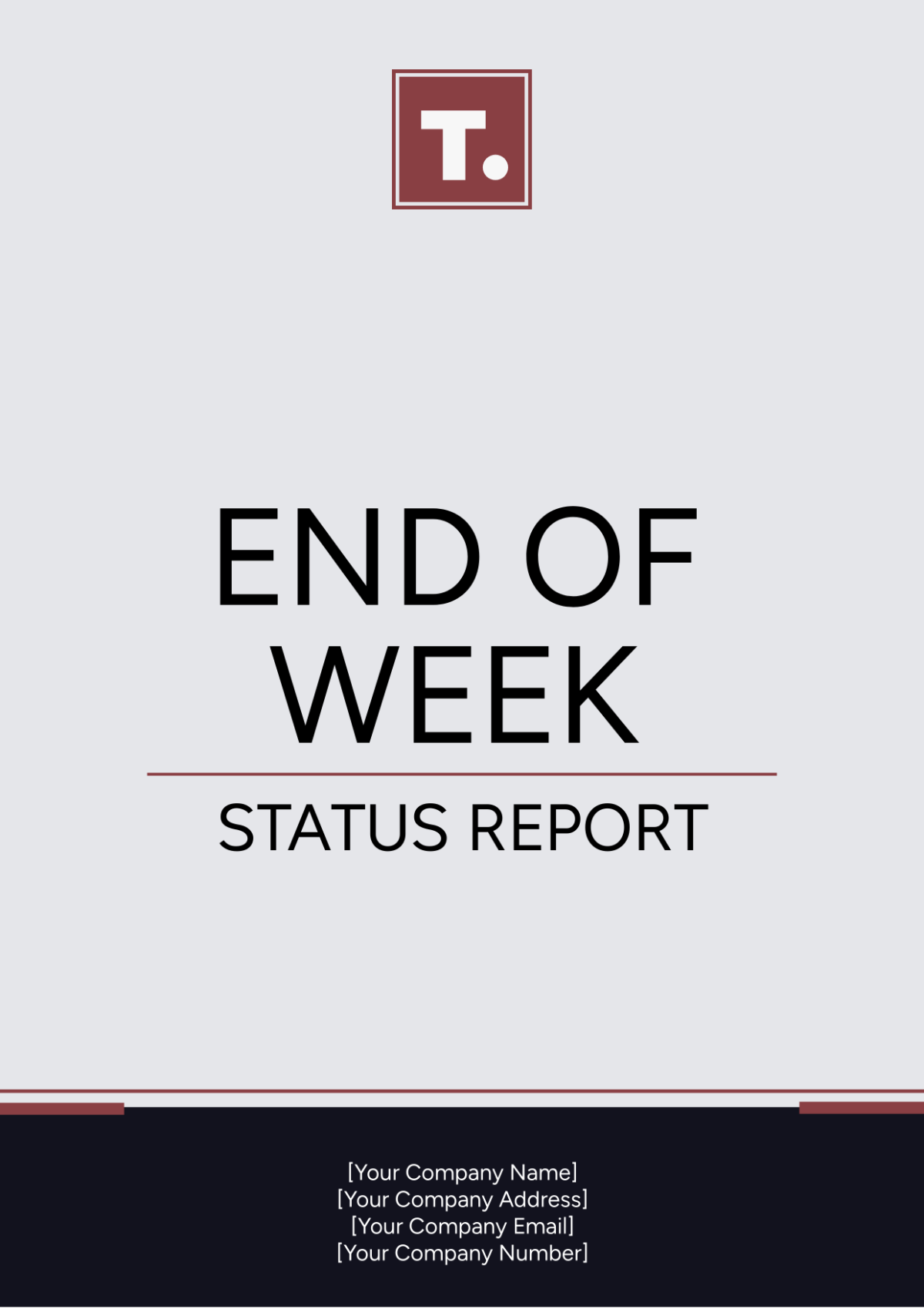 End of Week Status Report Template - Edit Online & Download