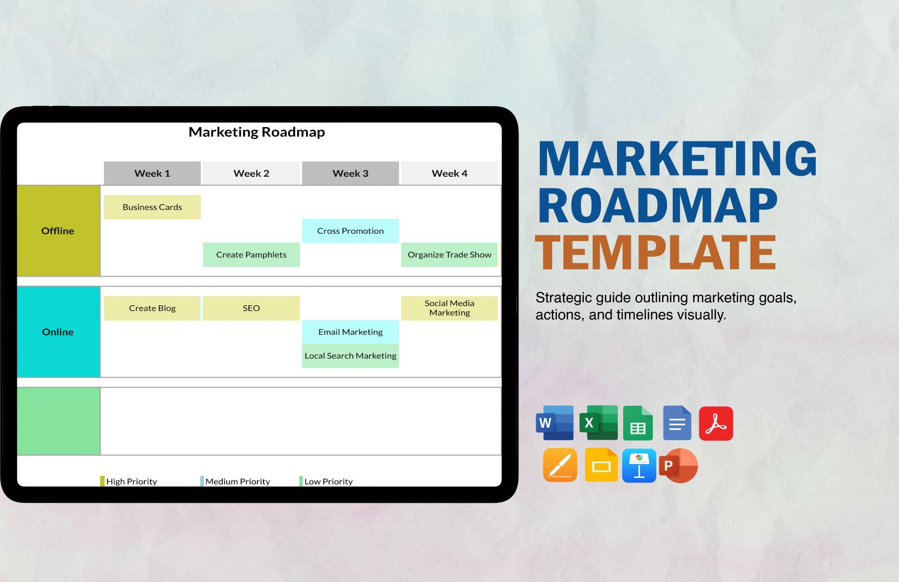 Marketing Roadmap Template in Word, Google Docs, Excel, PDF, Google Sheets, Apple Pages, PowerPoint, Google Slides, Apple Keynote