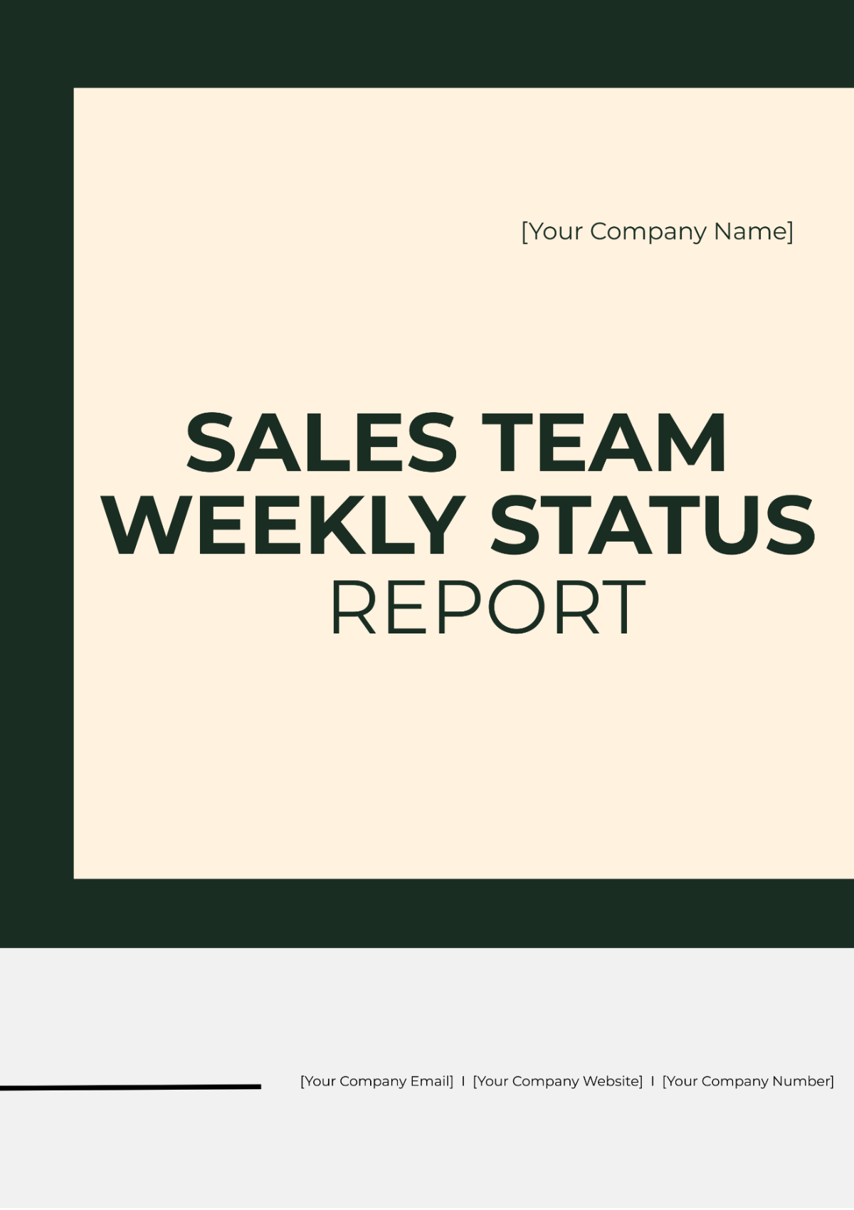 Sales Team Weekly Status Report Template - Edit Online & Download