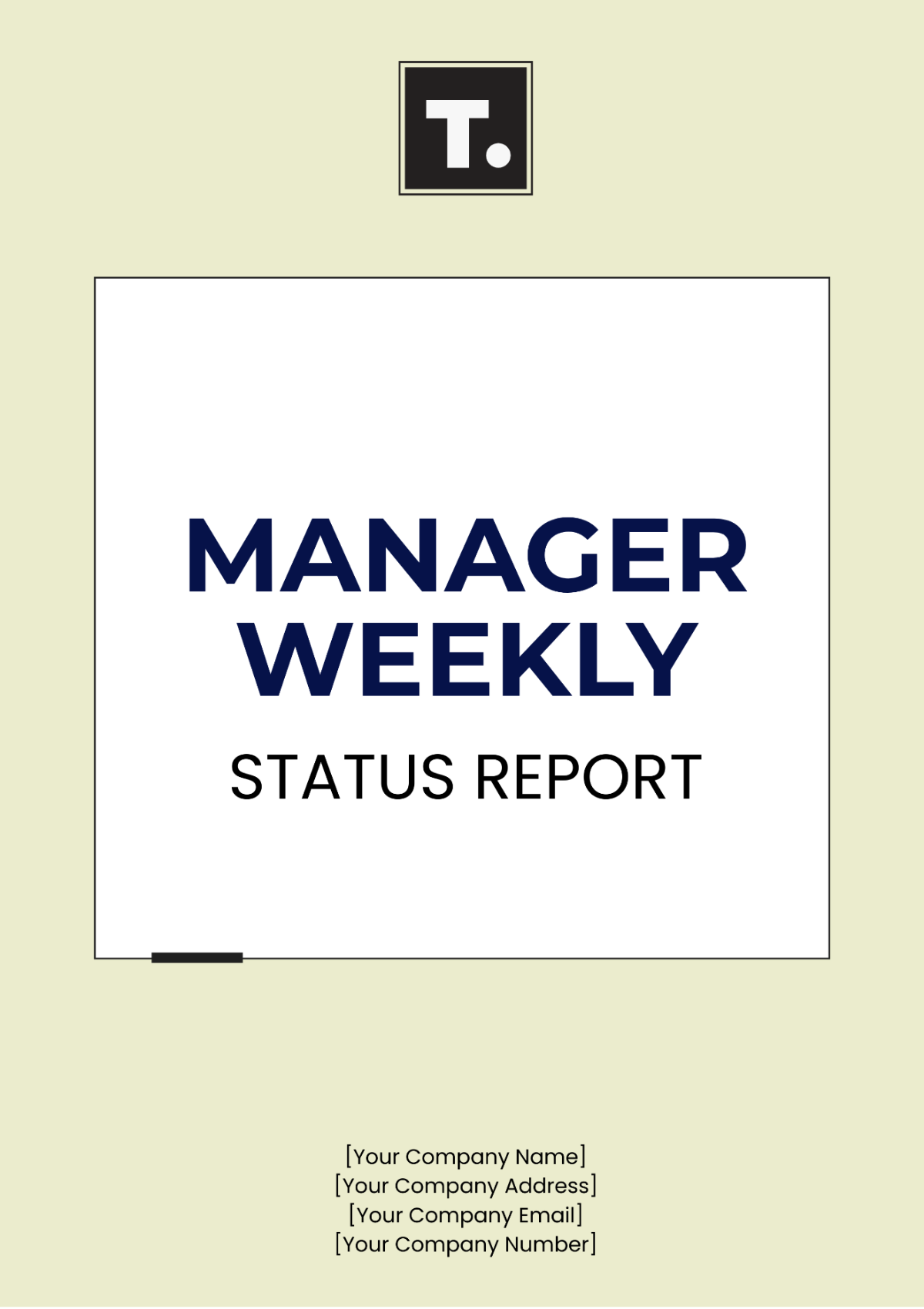 Manager Weekly Status Report Template - Edit Online & Download