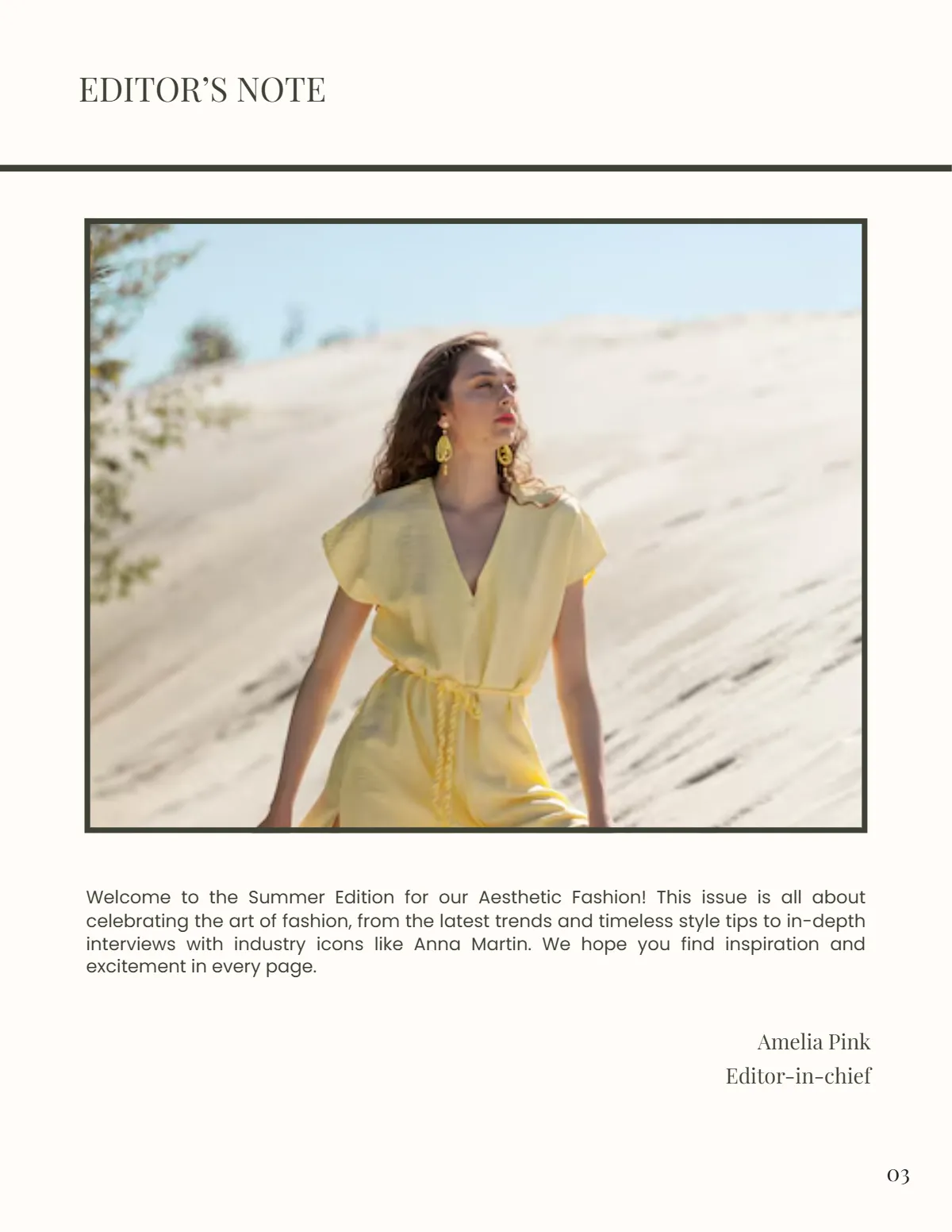 Free Aesthetic Magazine Template to Edit Online