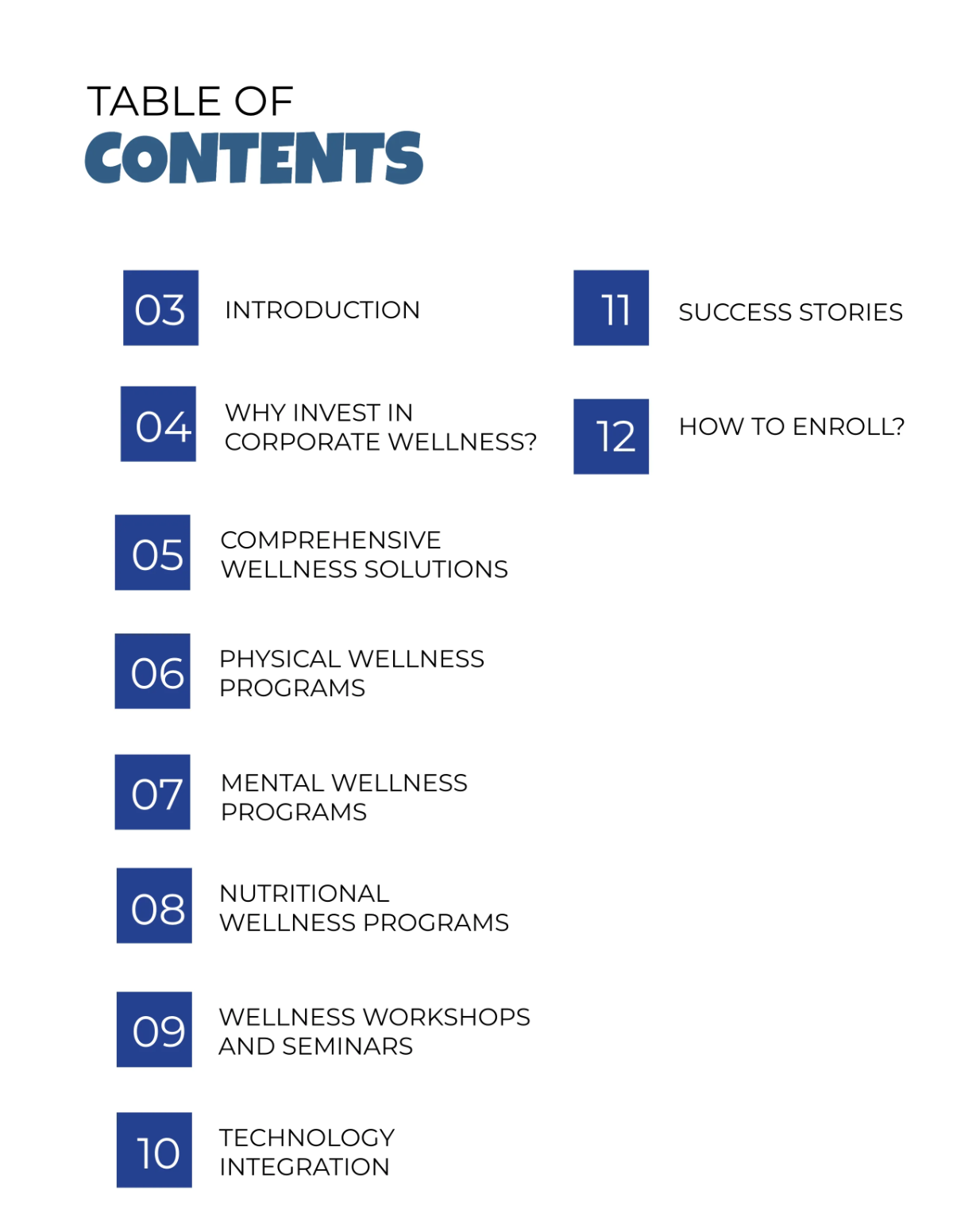 Free Corporate Wellness Program Catalog Template to Edit Online