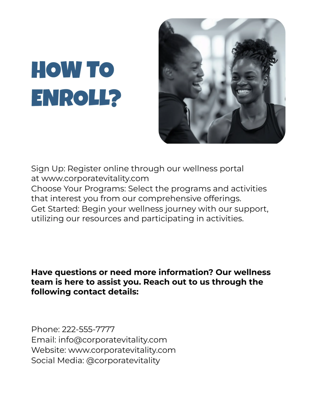 Free Corporate Wellness Program Catalog Template to Edit Online