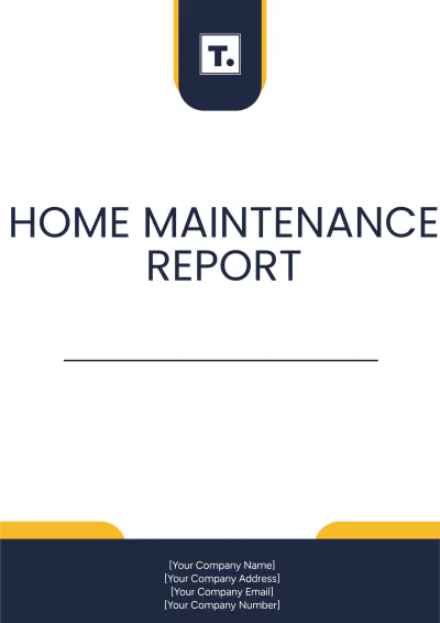 Free Home Maintenance Report Template to Edit Online