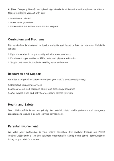 Free Welcome to School Email Template to Edit Online