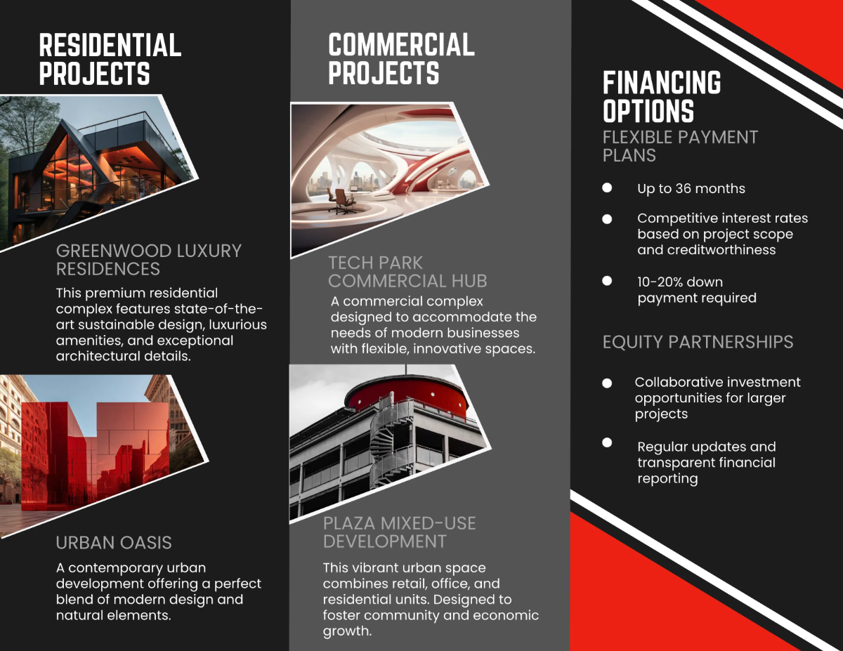 Free Architecture Project Brochure Template to Edit Online