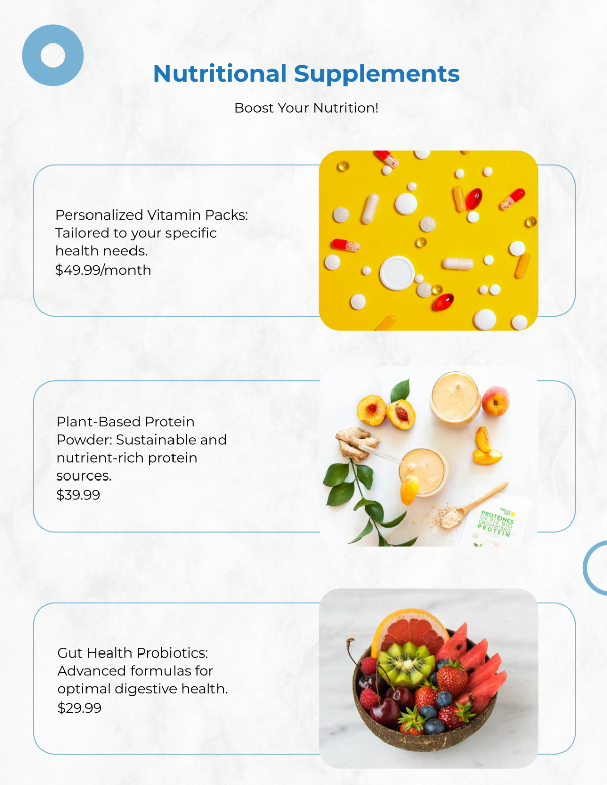 Free Health and Wellness Products Catalog Template to Edit Online